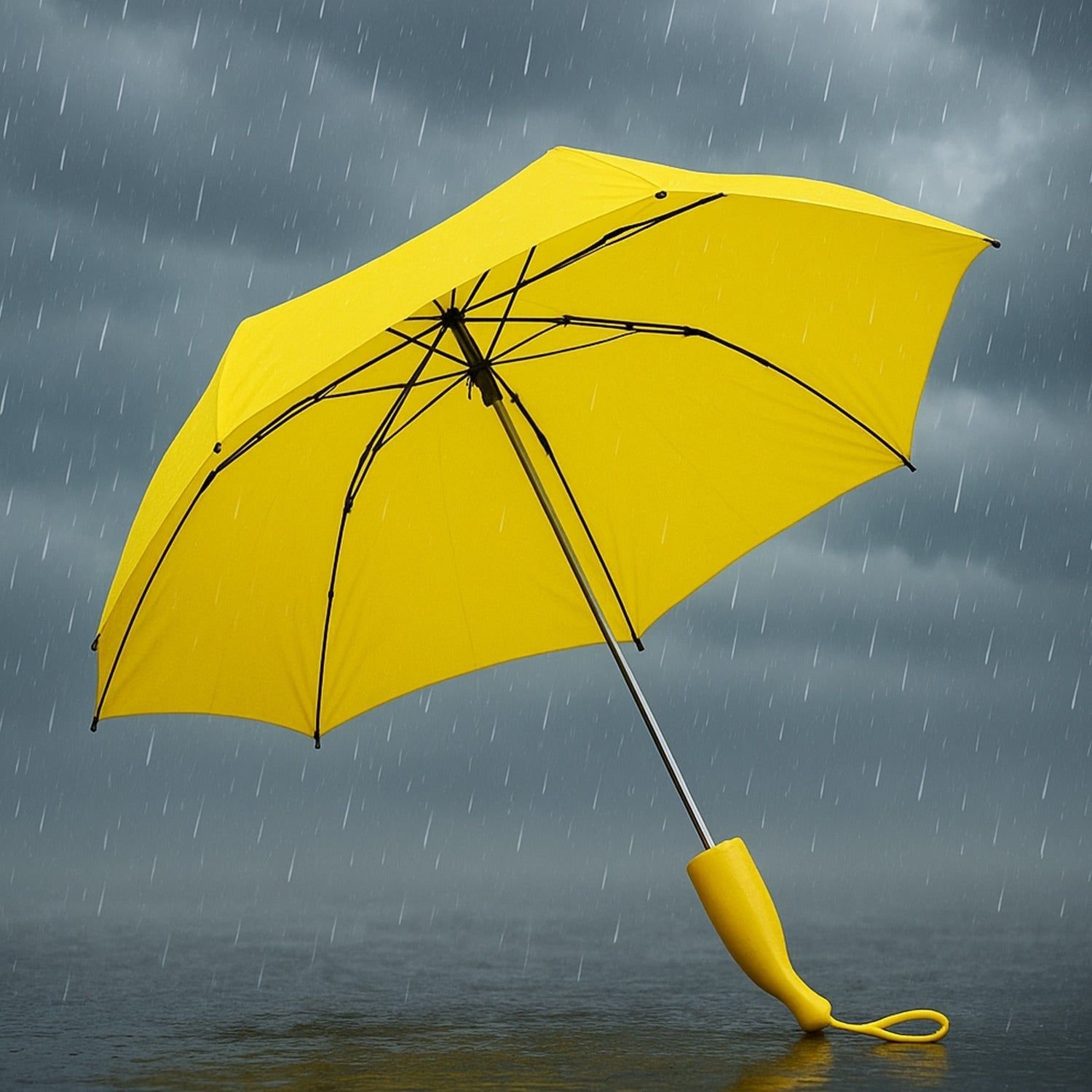 Stylish Banana Shaped Mini Foldable Umbrella - Image 3