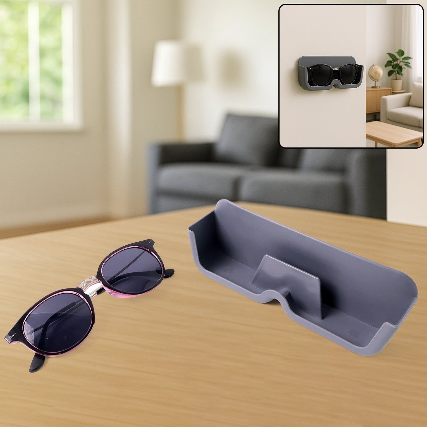 Sunglasses Holder with Sunglasses Combo (2 Pc Set) - Image 3