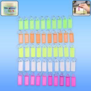 Yashu Multicolor Keychain Label Tags For Office, Home, Storage Use (50 Pcs Set)
