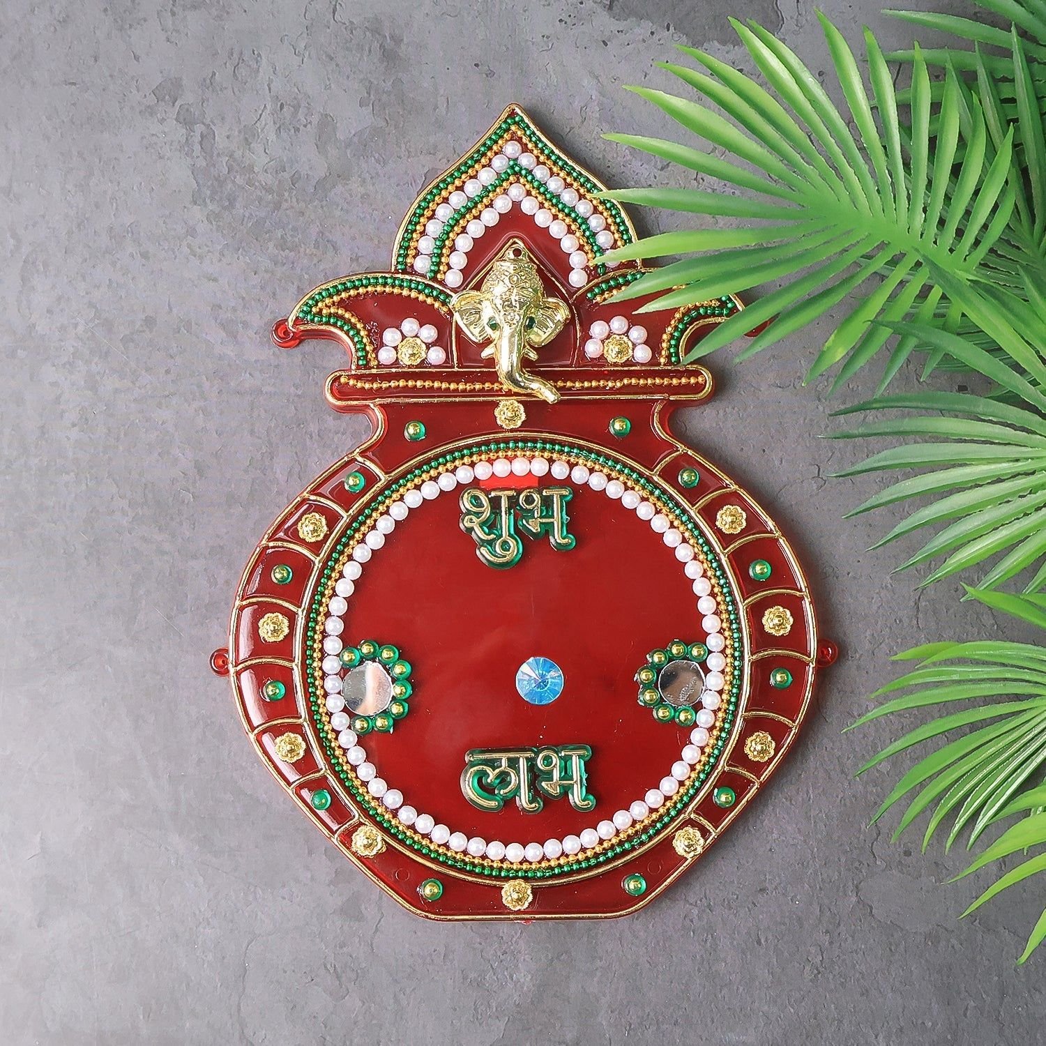 Decorative Kalash Wall Hanging with Shubh Labh (1 Pc) - Image 7
