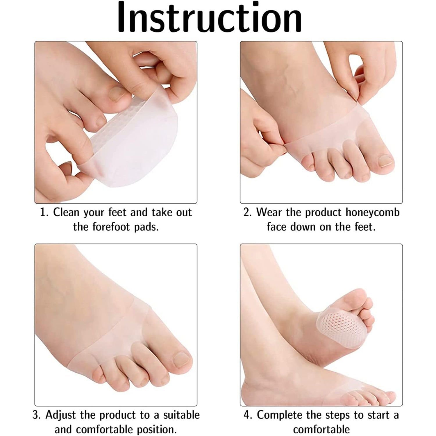 Silicone Heel Protector Pads foot Socks (1 Pair) - Image 3
