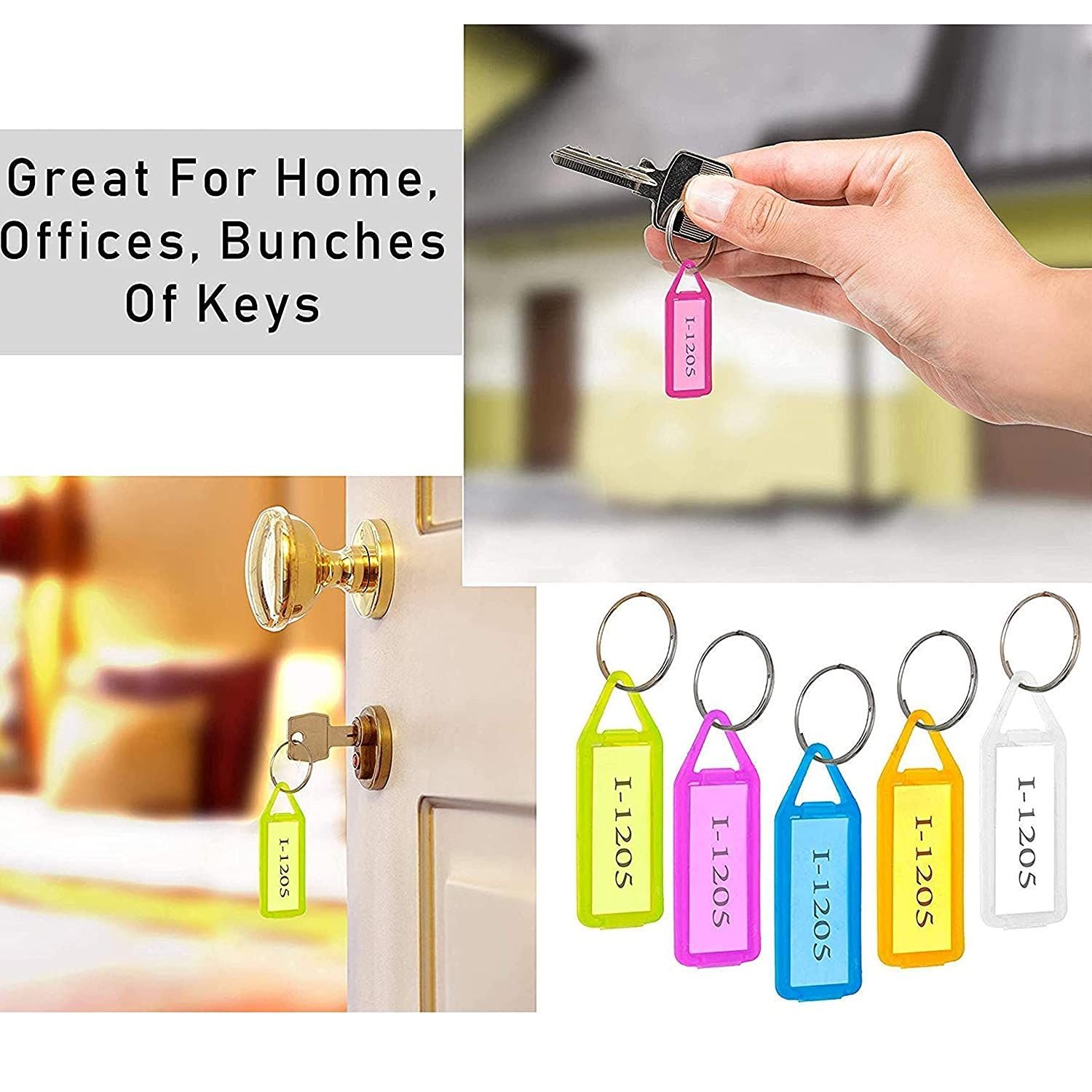 50Pc Keychain Tag Label Used For Decorative Purpose On Keys And All. - Image 7