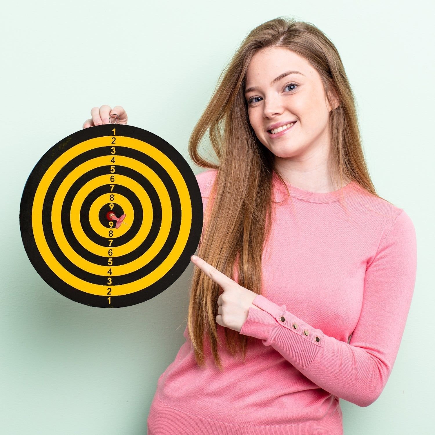 Small Dart Board with 2 Darts Set for Kids Children. Indoor Sports Games Board Game Dart Board Game. - Image 4