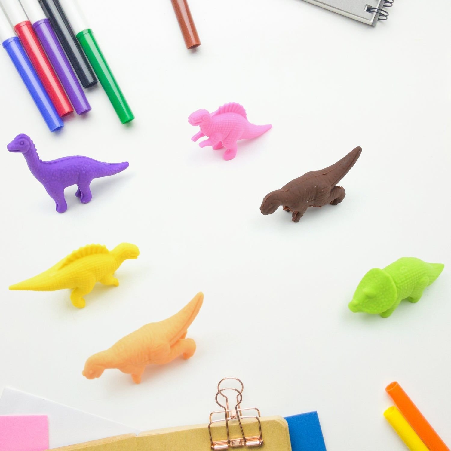 Dinosaur Shaped Erasers for Kids, 3D Puzzle Erasers, Classroom Prizes (6 Pcs Set) - Image 3