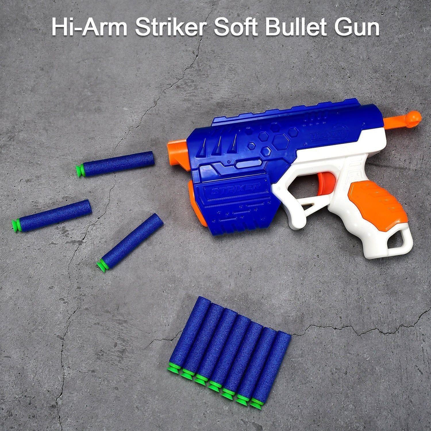 Hi-Arm Gun with 10x Foam Suction Bullets, ABS Plastic, Target Shooting - Image 5
