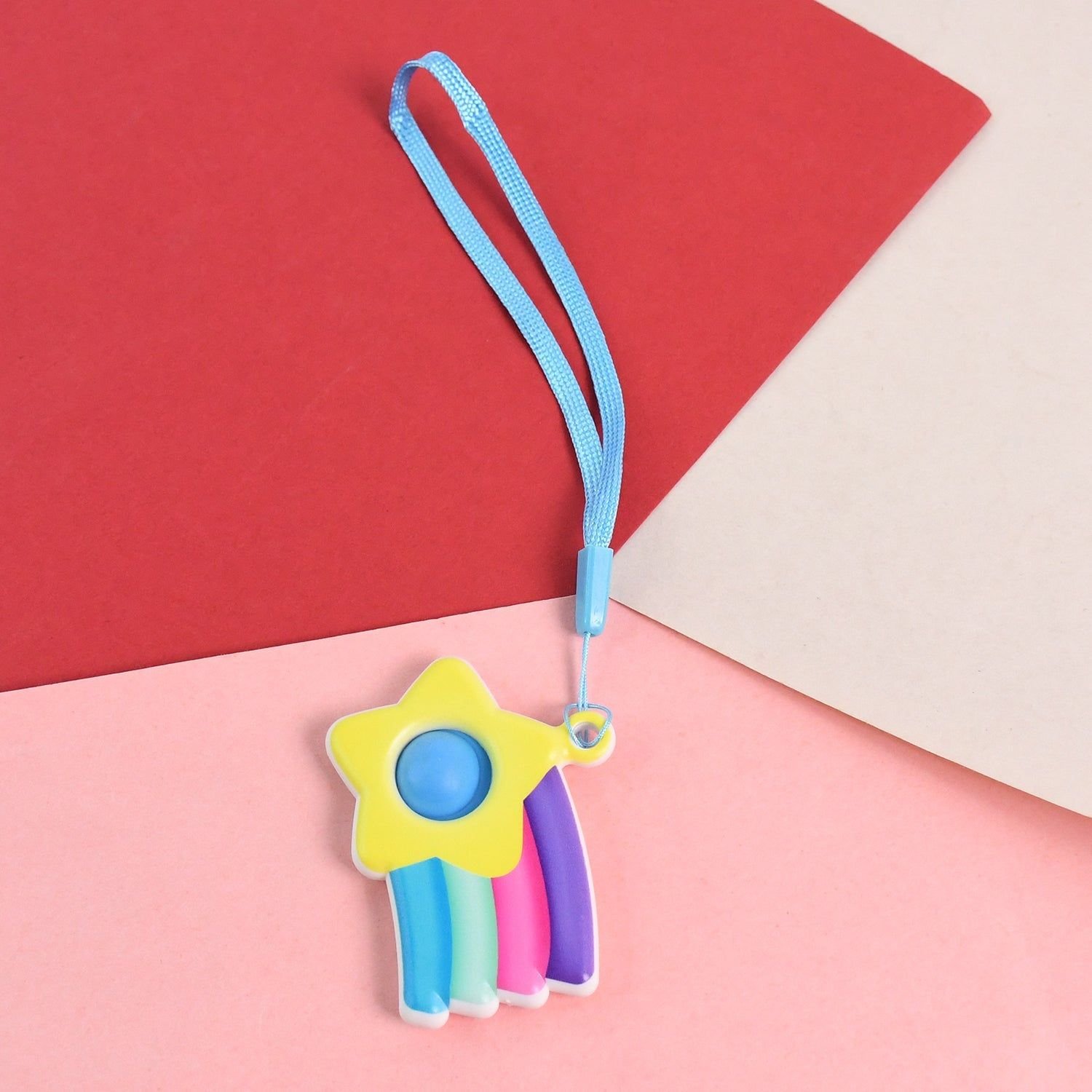 Stress Relief Silicone Push Fidget Toy Keychain for Kids (1 Pc) - Image 3