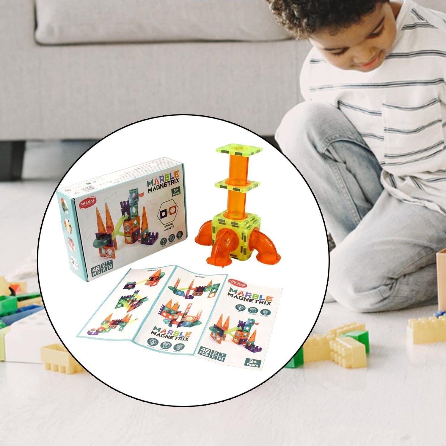 Marble Magnetrix Magnetic Marble Run Building Set - Image 2