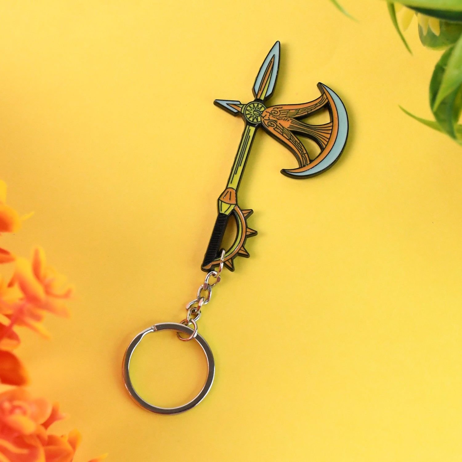 Axe Shape Metal Keychain - Durable & Stylish Accessory (1 Pc) - Image 3