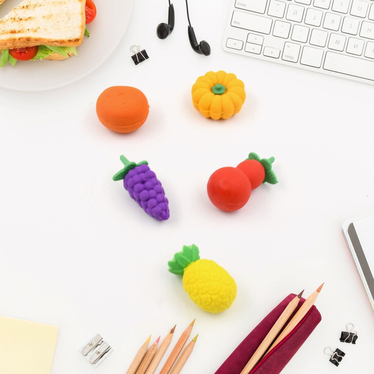 3D Mix Design Fancy & Stylish Colorful Erasers – Cute Novelty Eraser Set for Kids & School Prize (1 Set) - Image 3