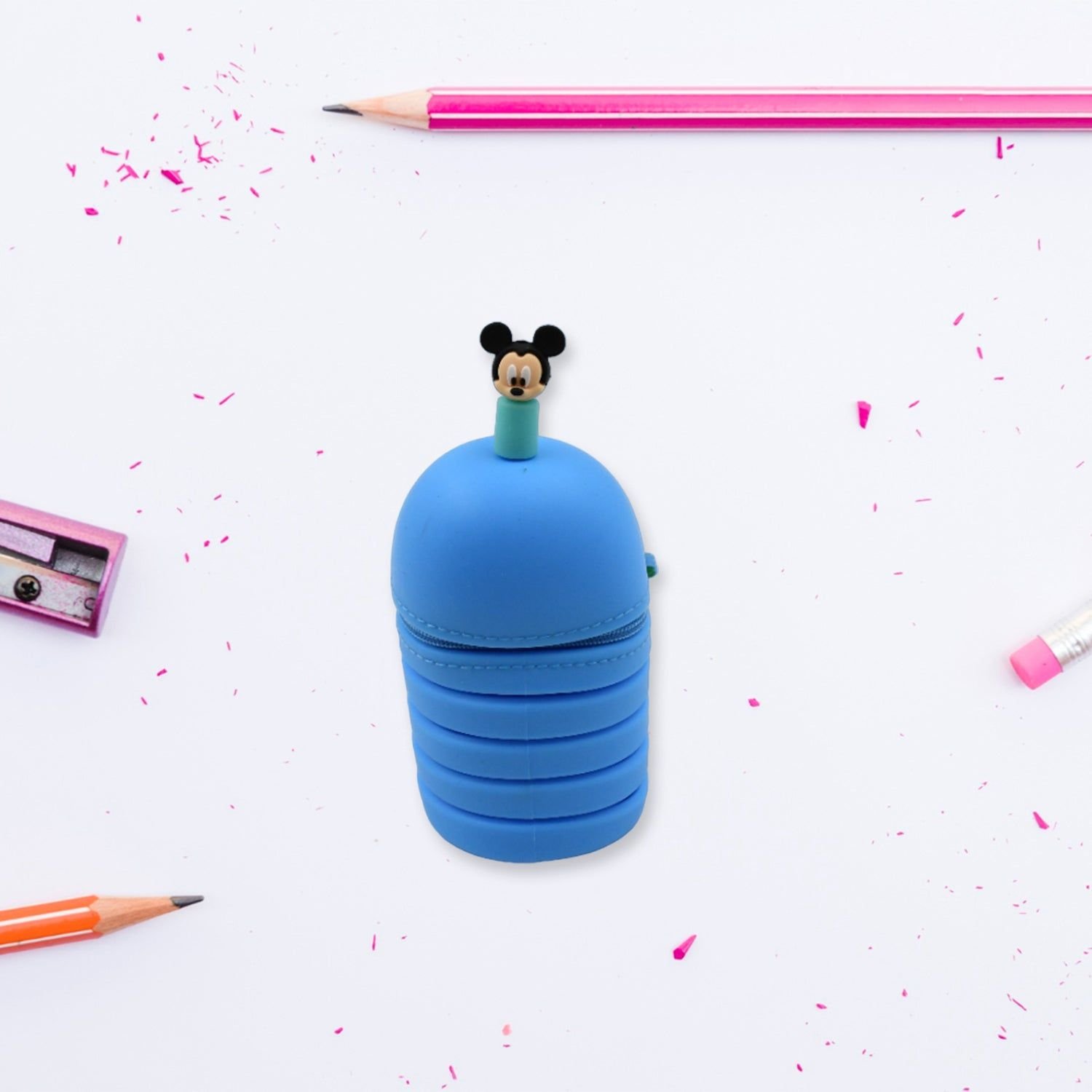Silicone Telescopic Pencil Case – Large Capacity, Zipper Closure, Perfect for School & Office - Image 5