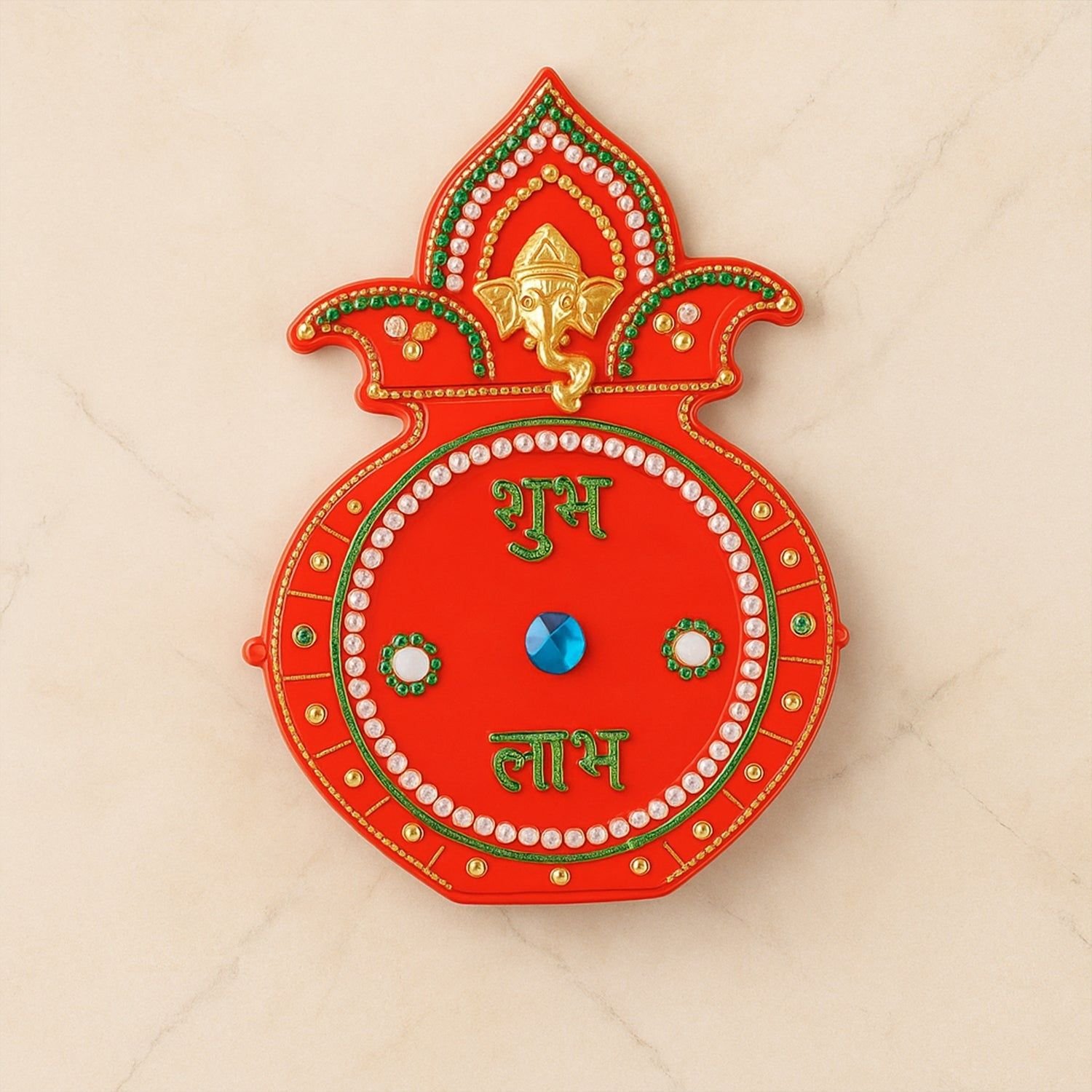 Decorative Kalash Wall Hanging with Shubh Labh (1 Pc) - Image 3
