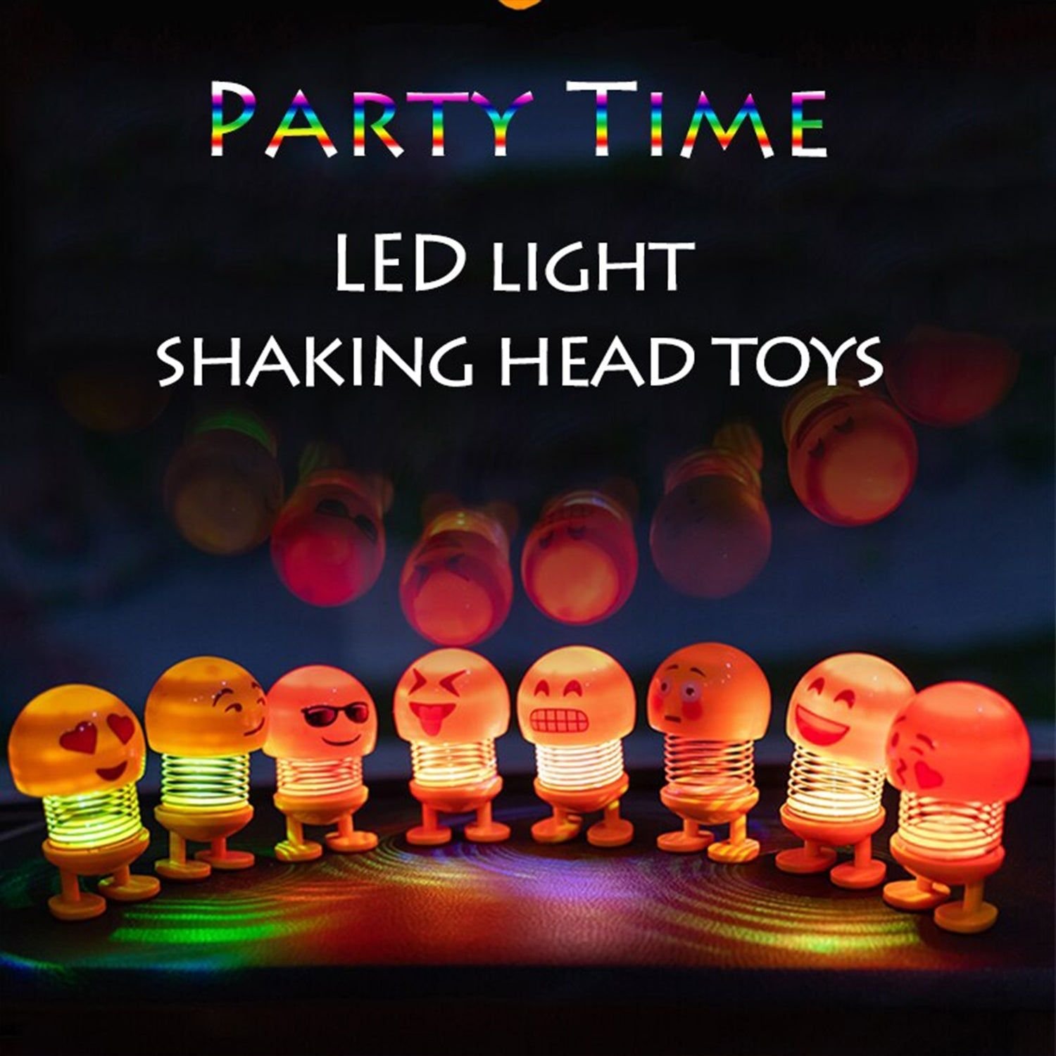 Emoji Shake Car Dashboard Doll Dance for Car interior Decoration With LED Light - Image 2