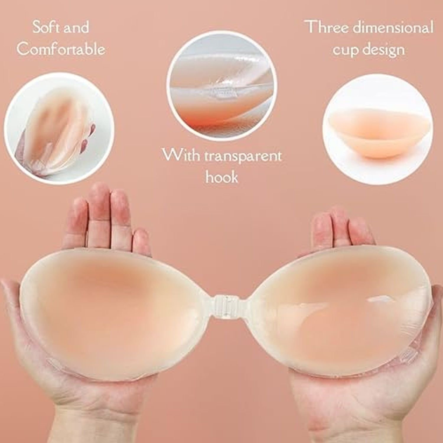 Self-Adhesive Backless Strapless Push-Up Bra (1 Pc) - Image 7