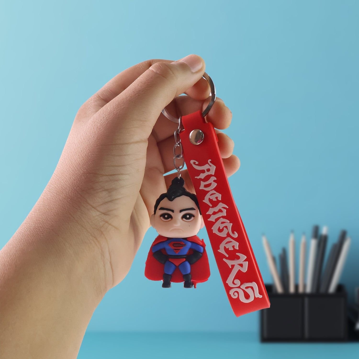 Cute Cartoon Silicone 3D Key Chain with Metal Hook & Strap (Pack of 1) - Image 3