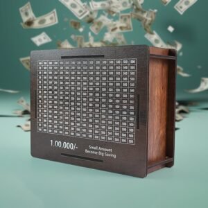 Wooden Money / Piggy Bank, Money Box (1 Pc / Pen Not Included)