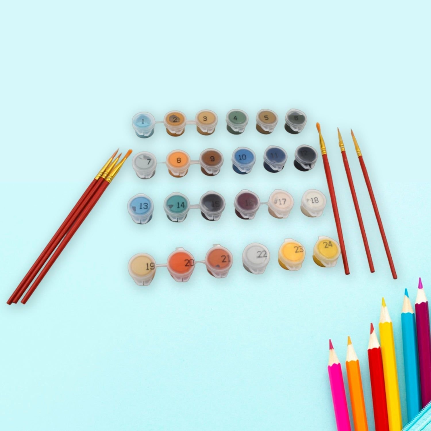Paint by Numbers for Adults Beginner - Adults' Paint-by-Number Kits on Canvas - DIY Oil Painting by Numbers for Adults - 24 Number Color, 6 paintbrushes, pre-printed canvas (unframed) 40 cm x 50 cm - Image 4