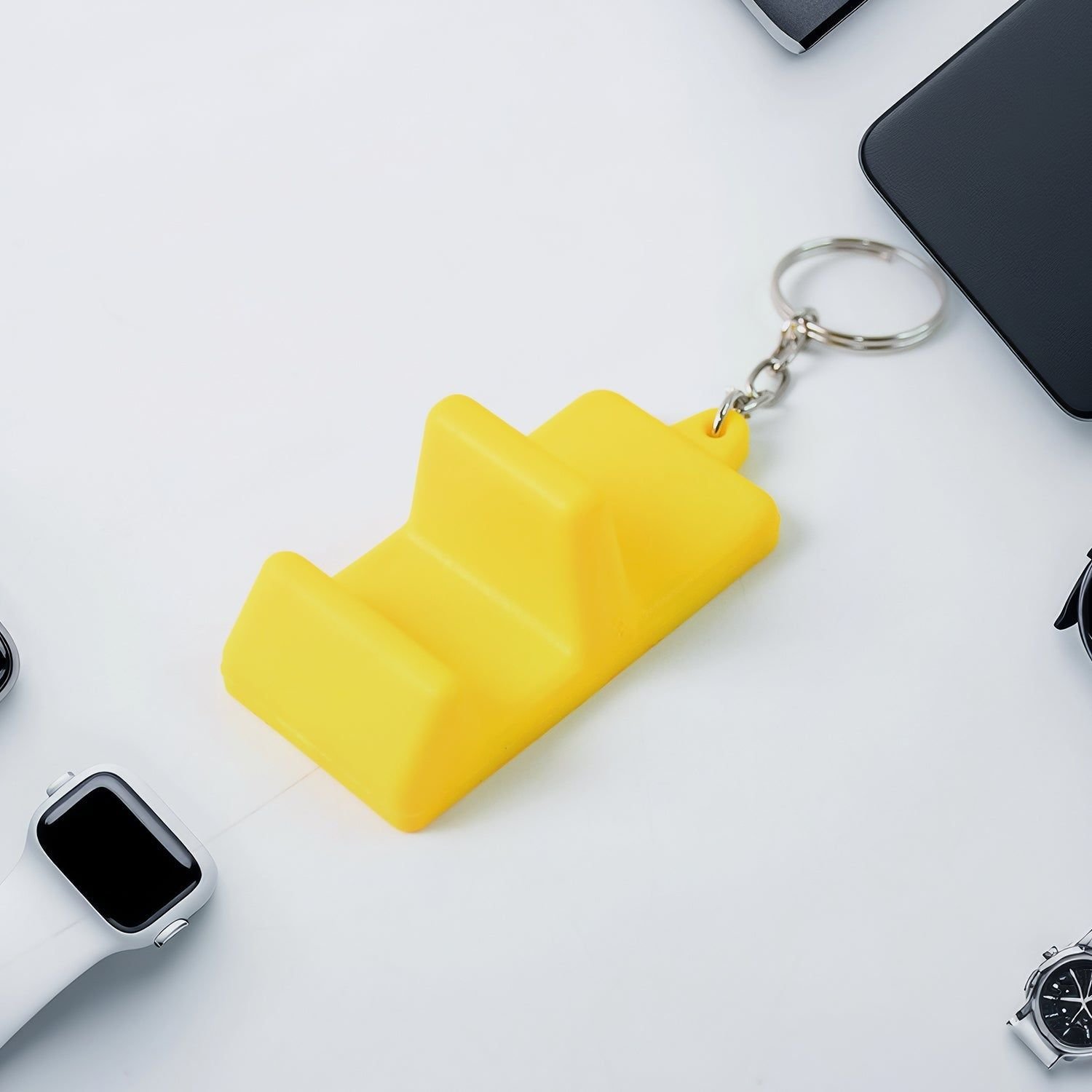 Plastic 2-in-1 Mobile Stand Keychain (1 Pc) - Image 4