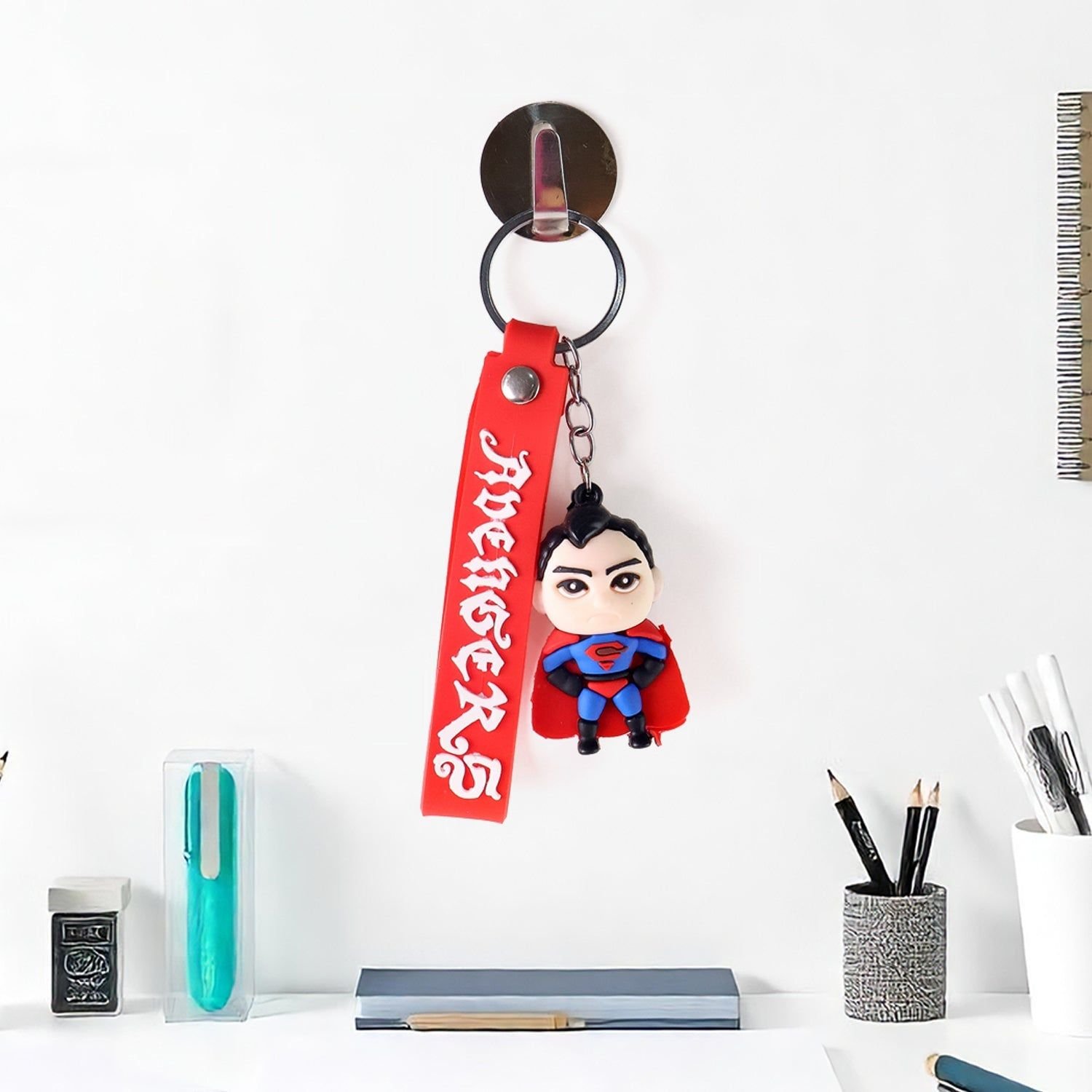 Cute Cartoon Silicone 3D Key Chain with Metal Hook & Strap (Pack of 1) - Image 4