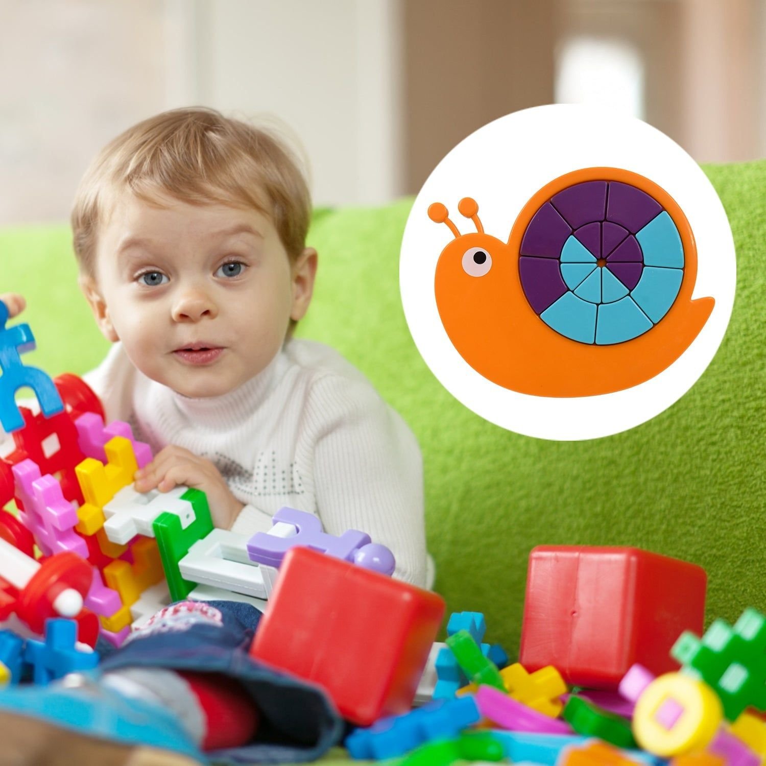 Mini Snail Puzzle – STEM Educational Toy, Puzzle Games for Ages 3-6 (Mix Color) - Image 5