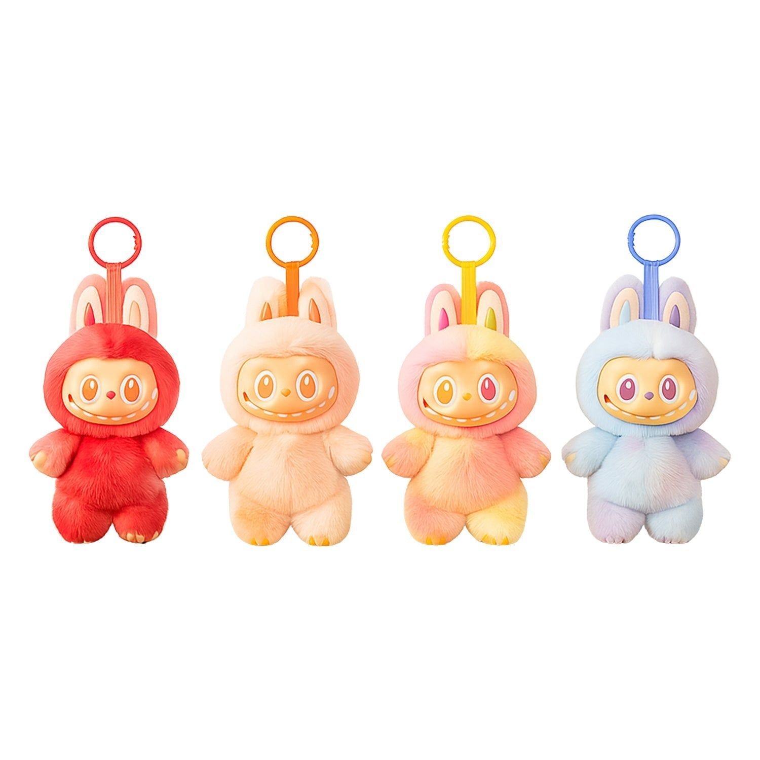 Plush Toy Cartoon Keychain with Hook Assorted Colorful Animal Design Have a Seat Vinyl Plush Blind Box 1 Pc (Mix Design) - Image 7