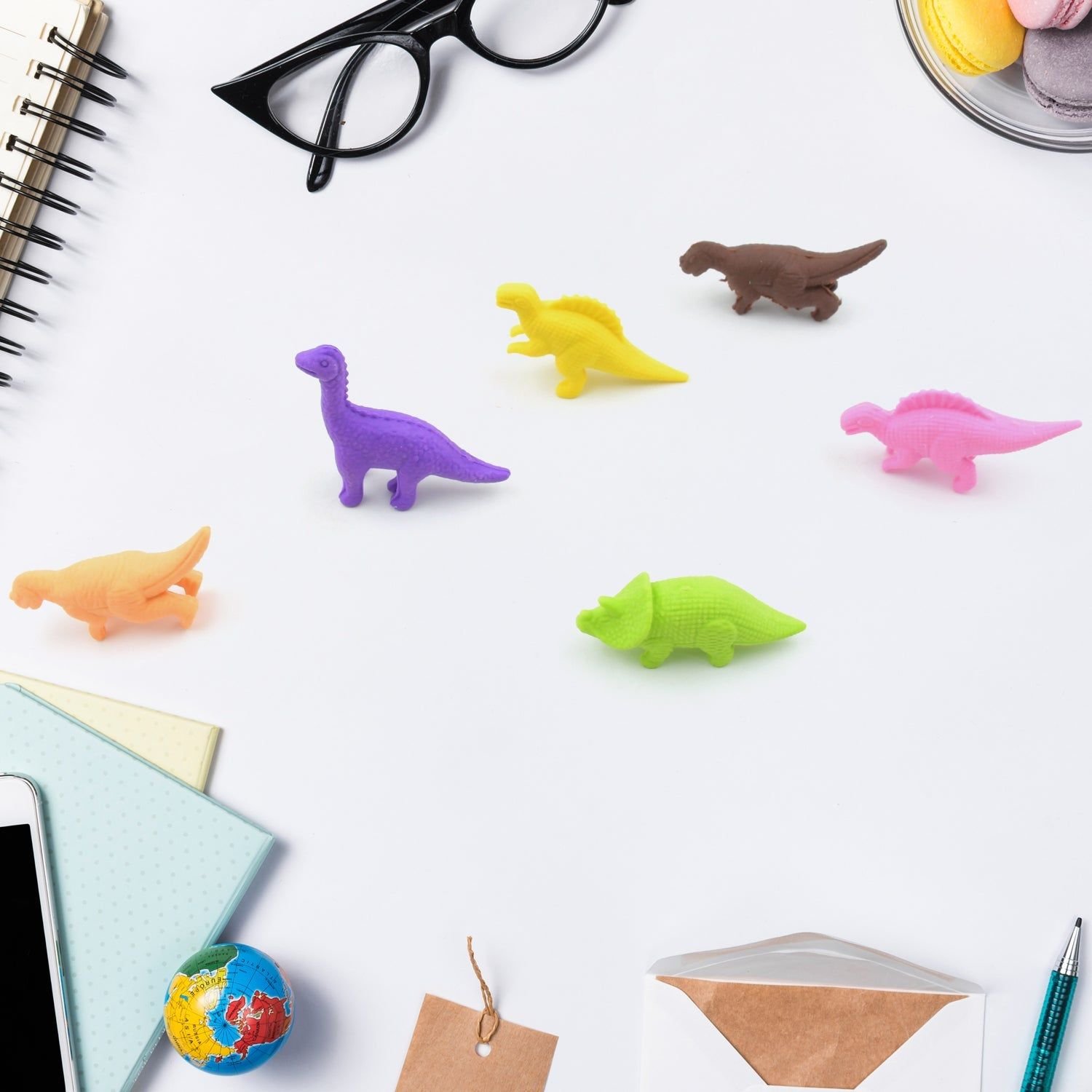 Dinosaur Shaped Erasers for Kids, 3D Puzzle Erasers, Classroom Prizes (6 Pcs Set) - Image 5