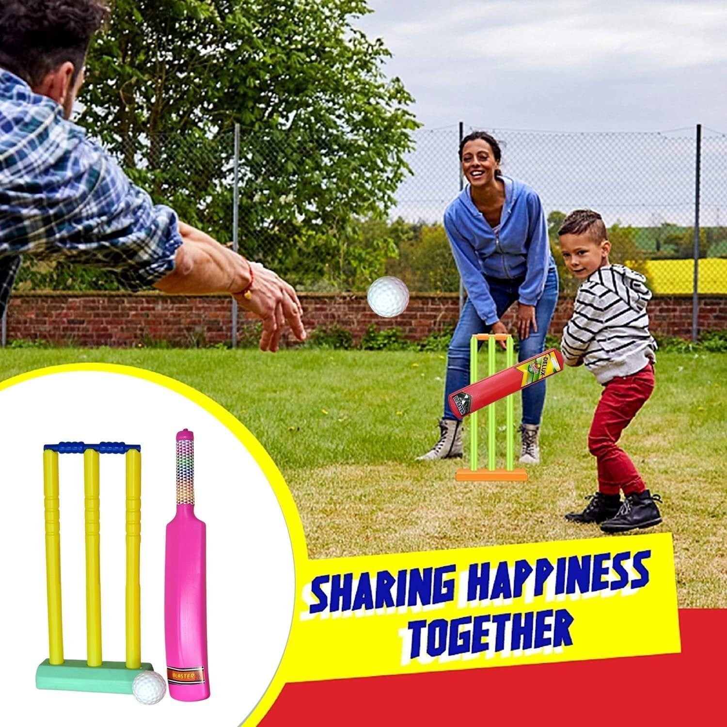 Plastic Cricket Bat Ball Set for Boys and Girls - Image 5