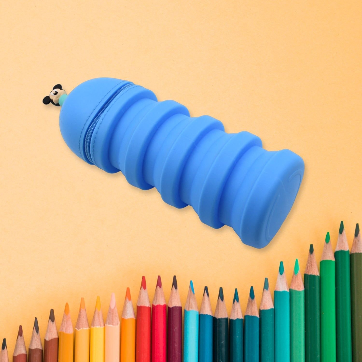 Silicone Telescopic Pencil Case – Large Capacity, Zipper Closure, Perfect for School & Office - Image 3