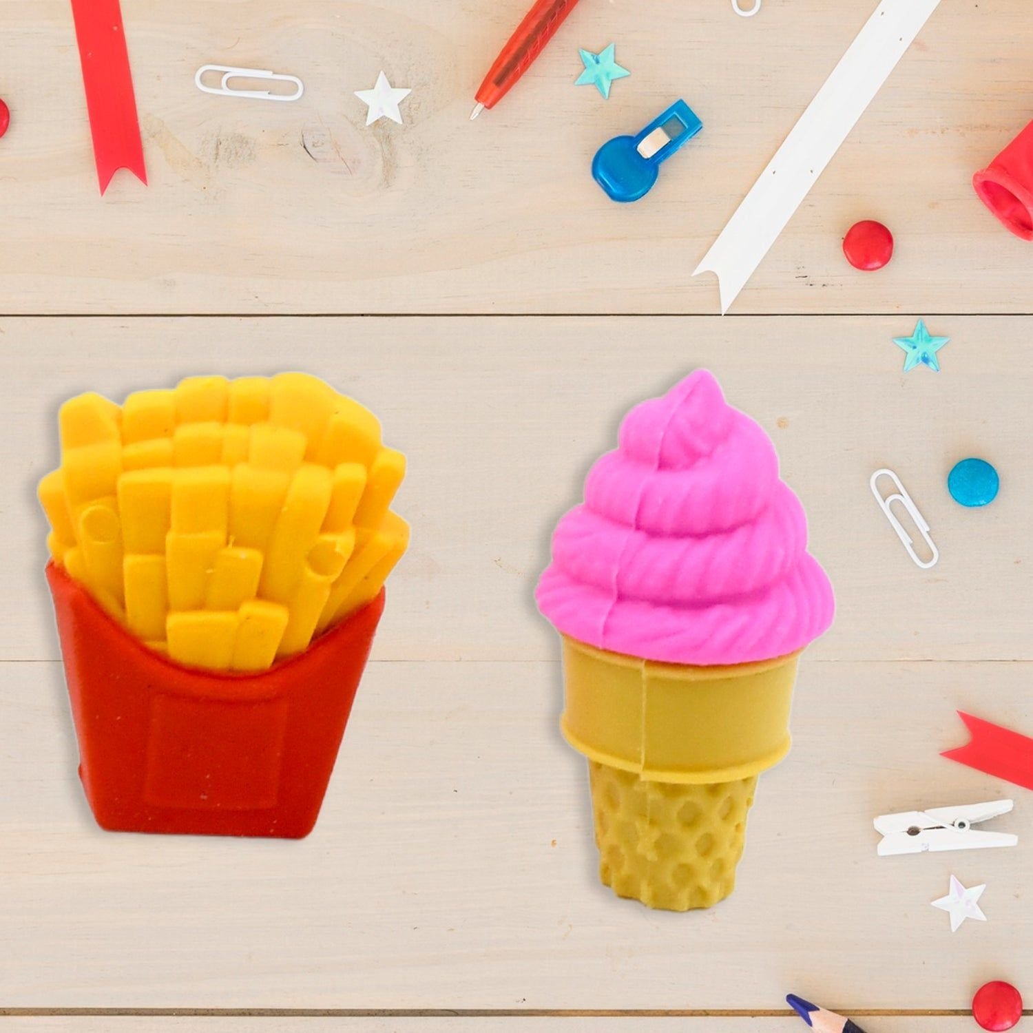 3D Food Fancy & Colorful Erasers – Cute Novelty Eraser Set for Kids & School Prize (1 Set / Mix Design & Color) - Image 8