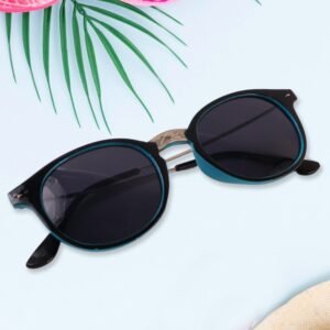 Sky Blue UV Protected Round Sunglasses, classic Sunglasses for Men & Women, Lightweight