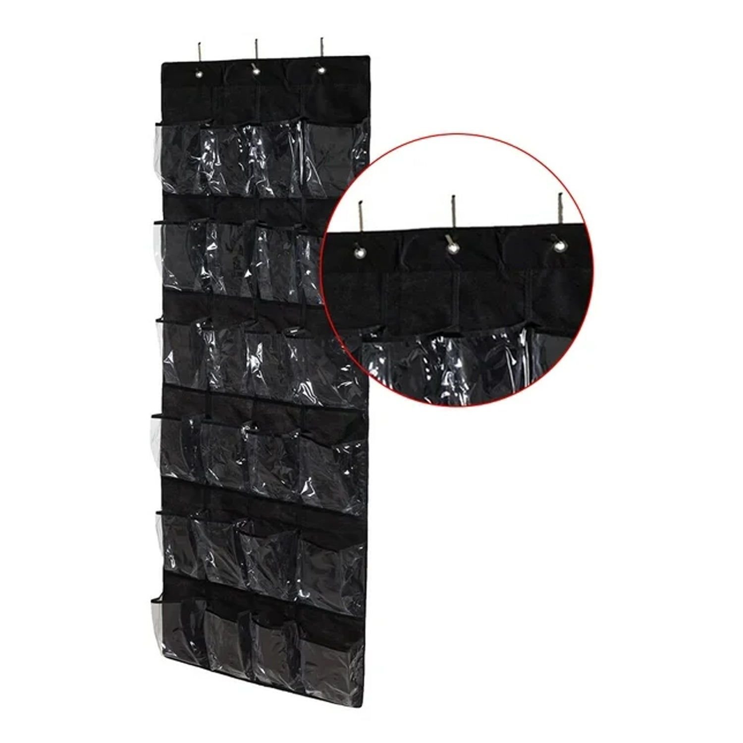 24 Grid Over the Door Shoe Organizer Rack Hanging Storage Space Saver (1 Pc) - Image 6