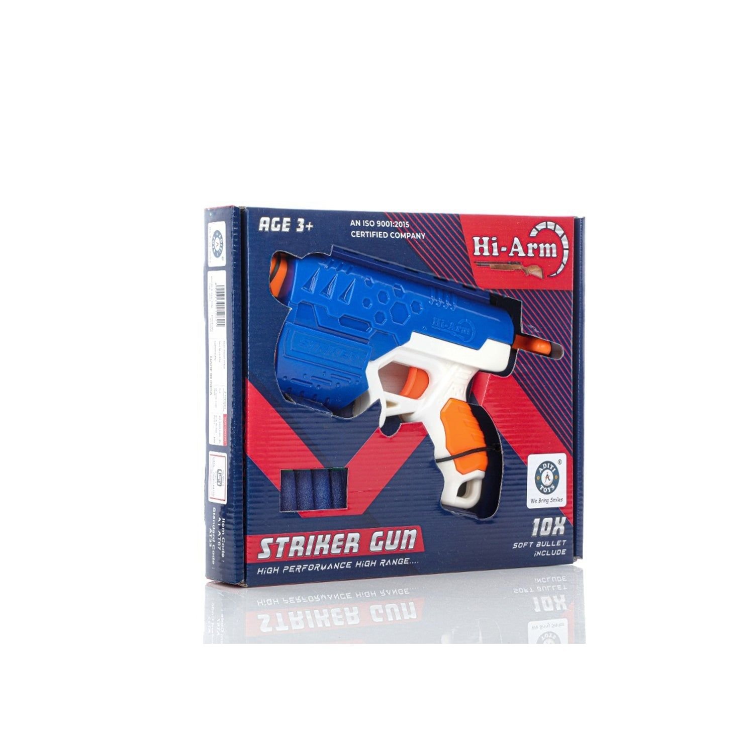 Hi-Arm Gun with 10x Foam Suction Bullets, ABS Plastic, Target Shooting - Image 6