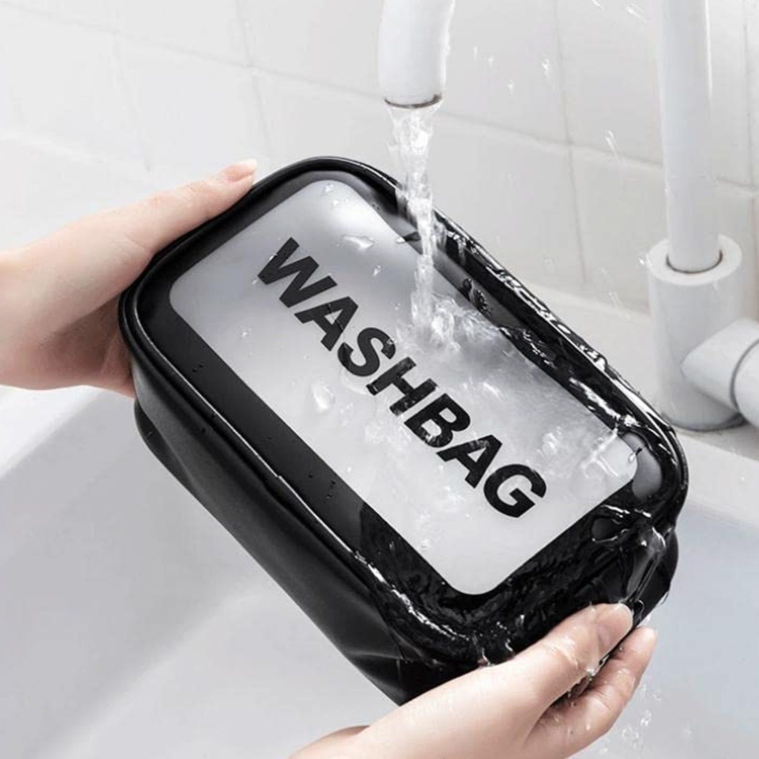 Medium Zippered Cosmetic Pouch, Toiletry Bag for Cosmetics (1 Pc) - Image 8