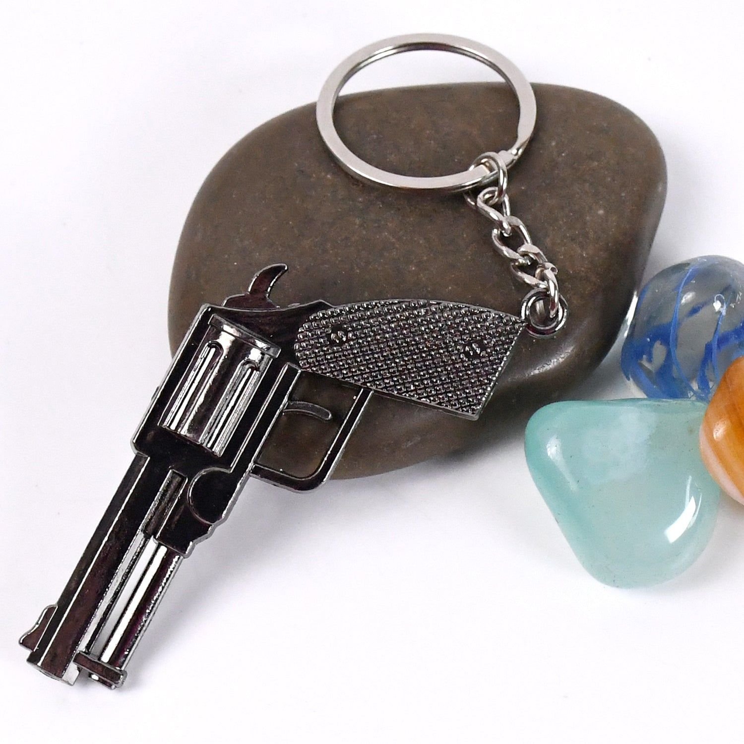 Gun Keychain Metal Weapon Key Rings Pendant for Men, Birthday Gifts (1 Pc / Mix Design) - Image 7