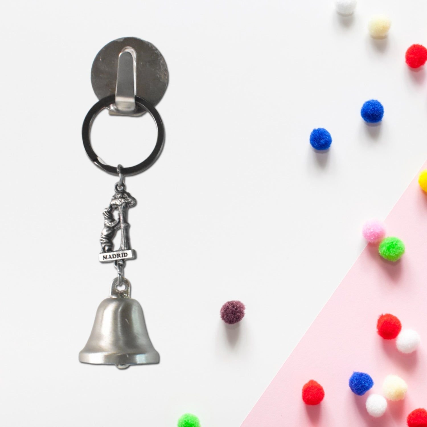 Metal Small Temple Bell Keychain, Motorcycle Bell Keychain (1 Pc / Mix Color) - Image 3