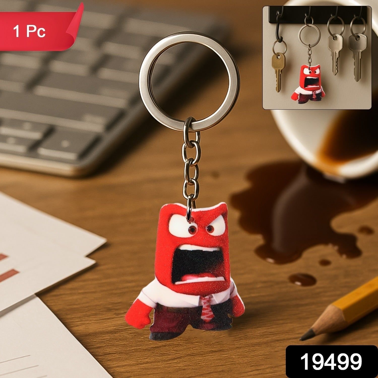 Animated Character Acrylic Keychain (1 Pc) - Image 2
