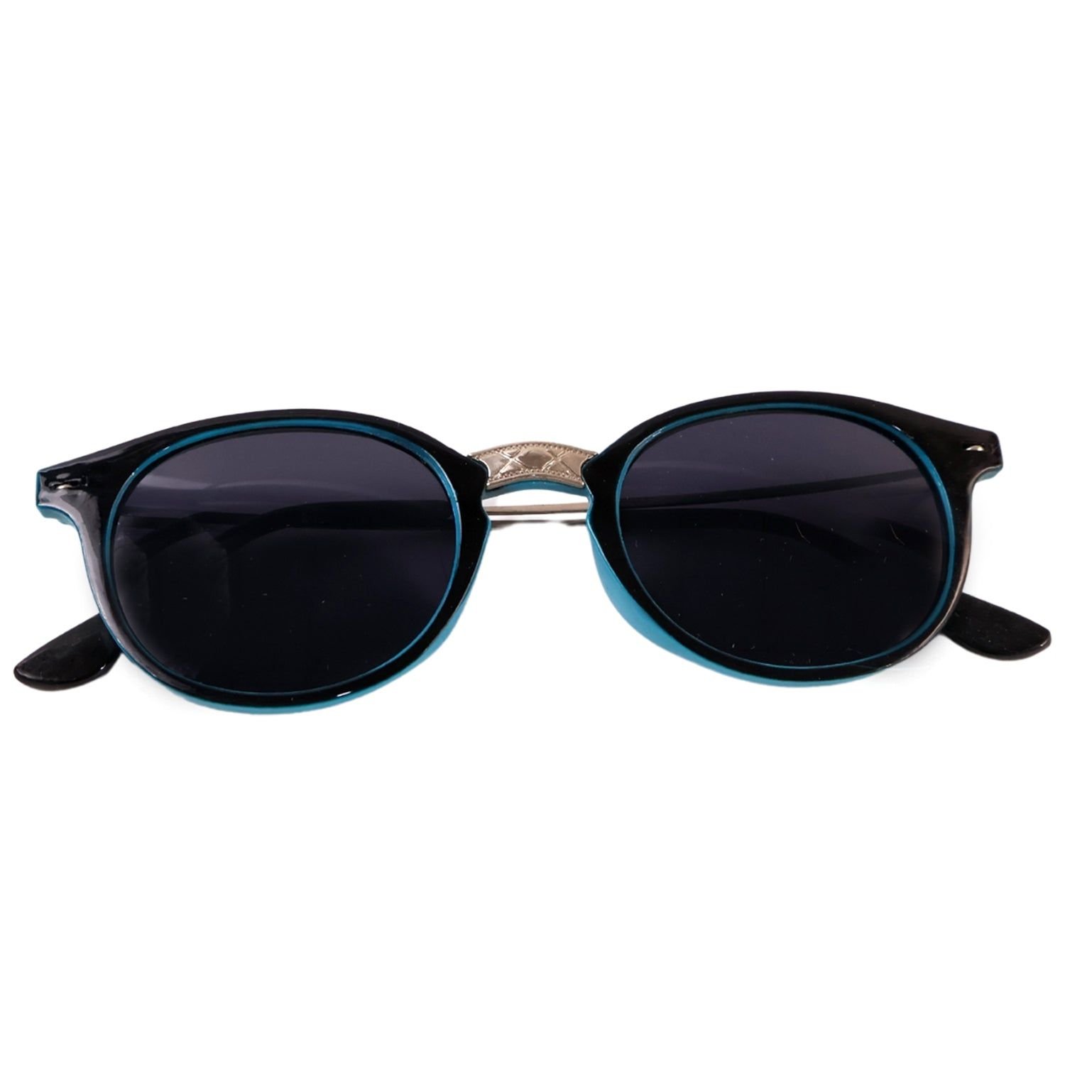 Sky Blue UV Protected Round Sunglasses, classic Sunglasses for Men & Women, Lightweight - Image 5
