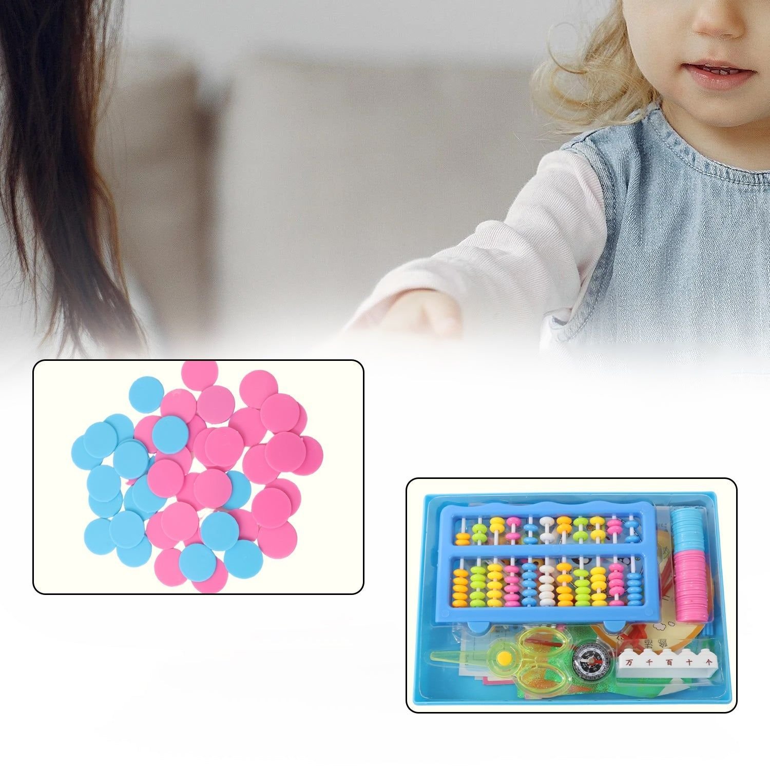 Abacus 11 Rods Counting Abacuses Toy Bead Educational Tools (1 Set) - Image 2