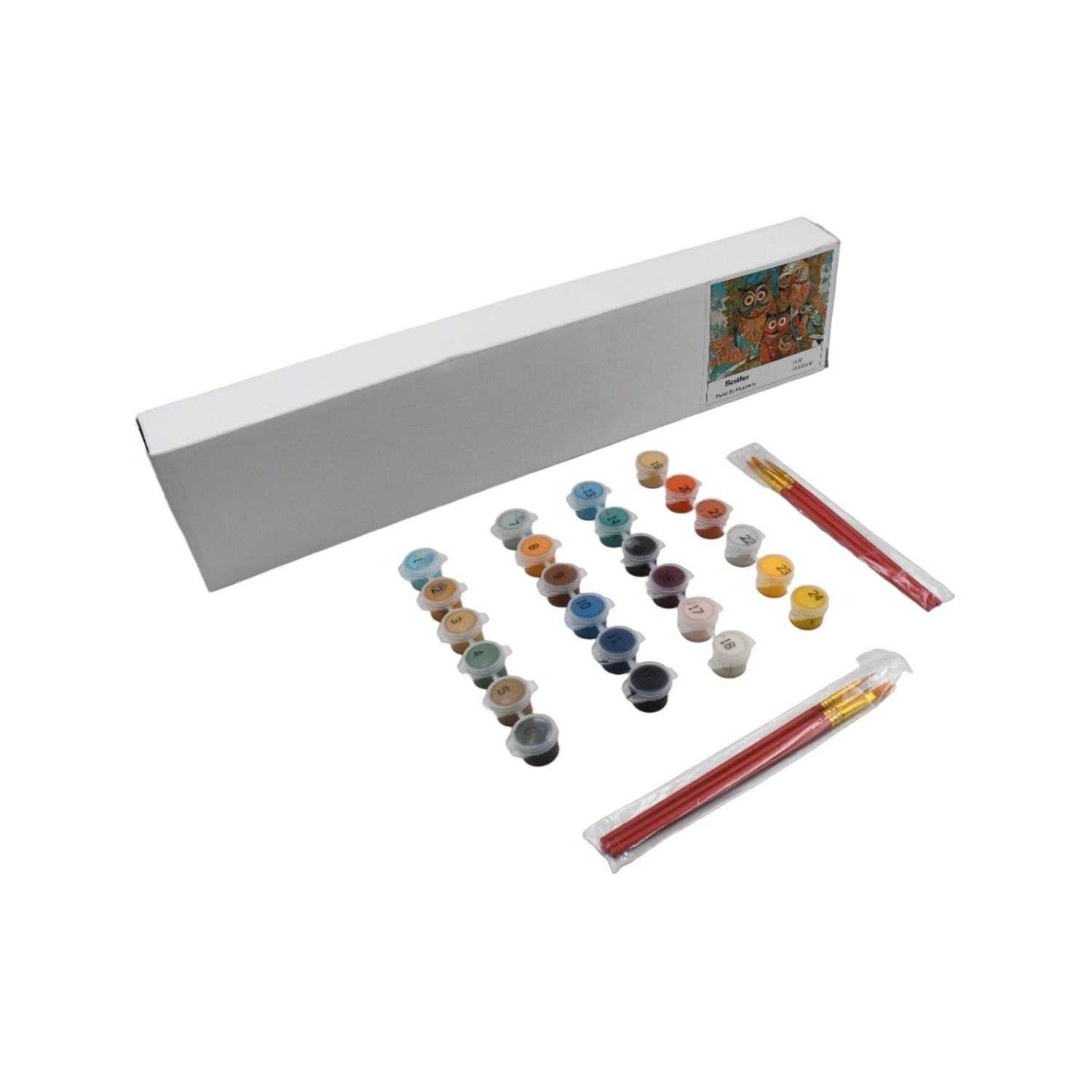 Paint by Numbers for Adults Beginner - Adults' Paint-by-Number Kits on Canvas - DIY Oil Painting by Numbers for Adults - 24 Number Color, 6 paintbrushes, pre-printed canvas (unframed) 40 cm x 50 cm - Image 3