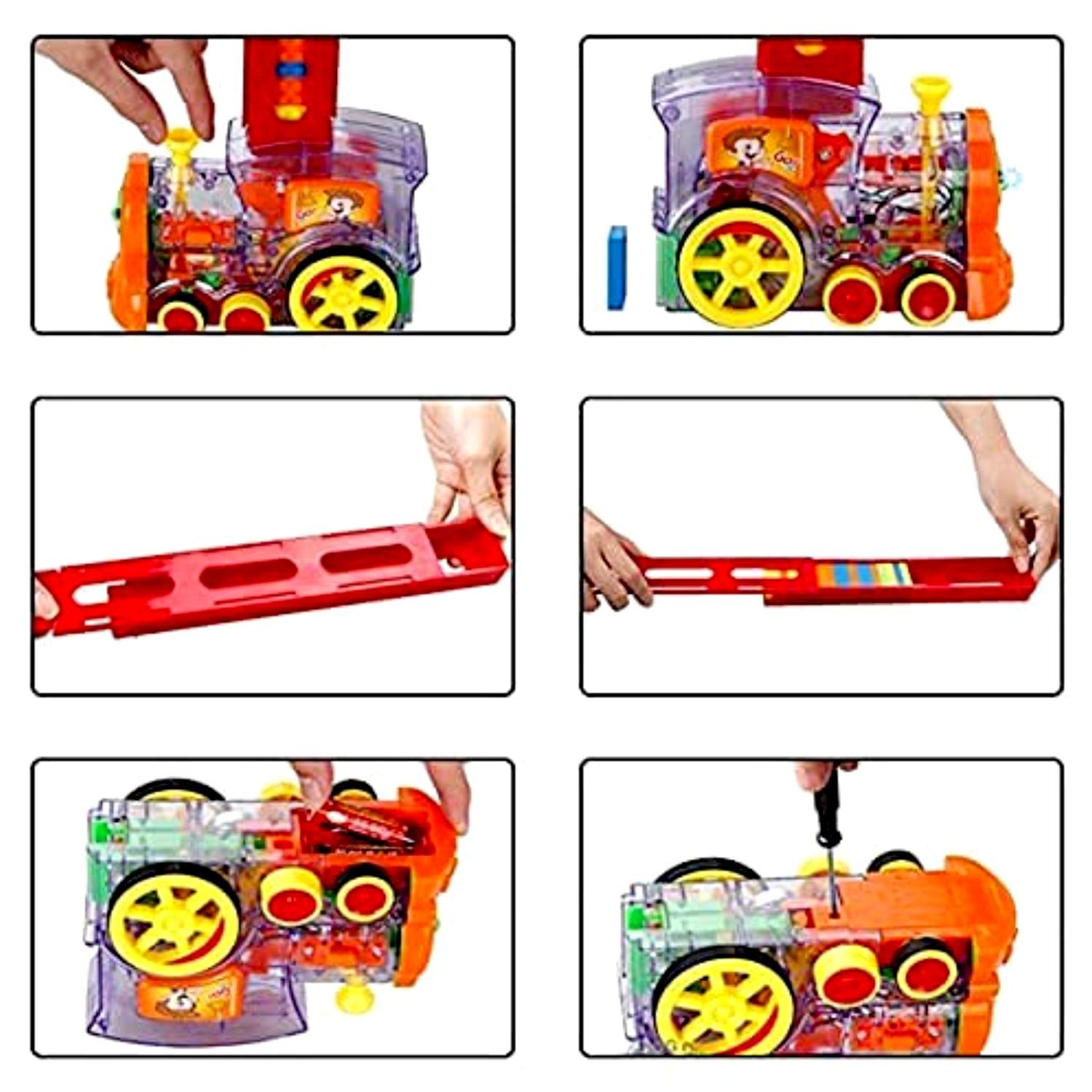 Transparent Funny Train Engine Block Set – 60-Piece Music & Lights (Batteries Not Included) - Image 3