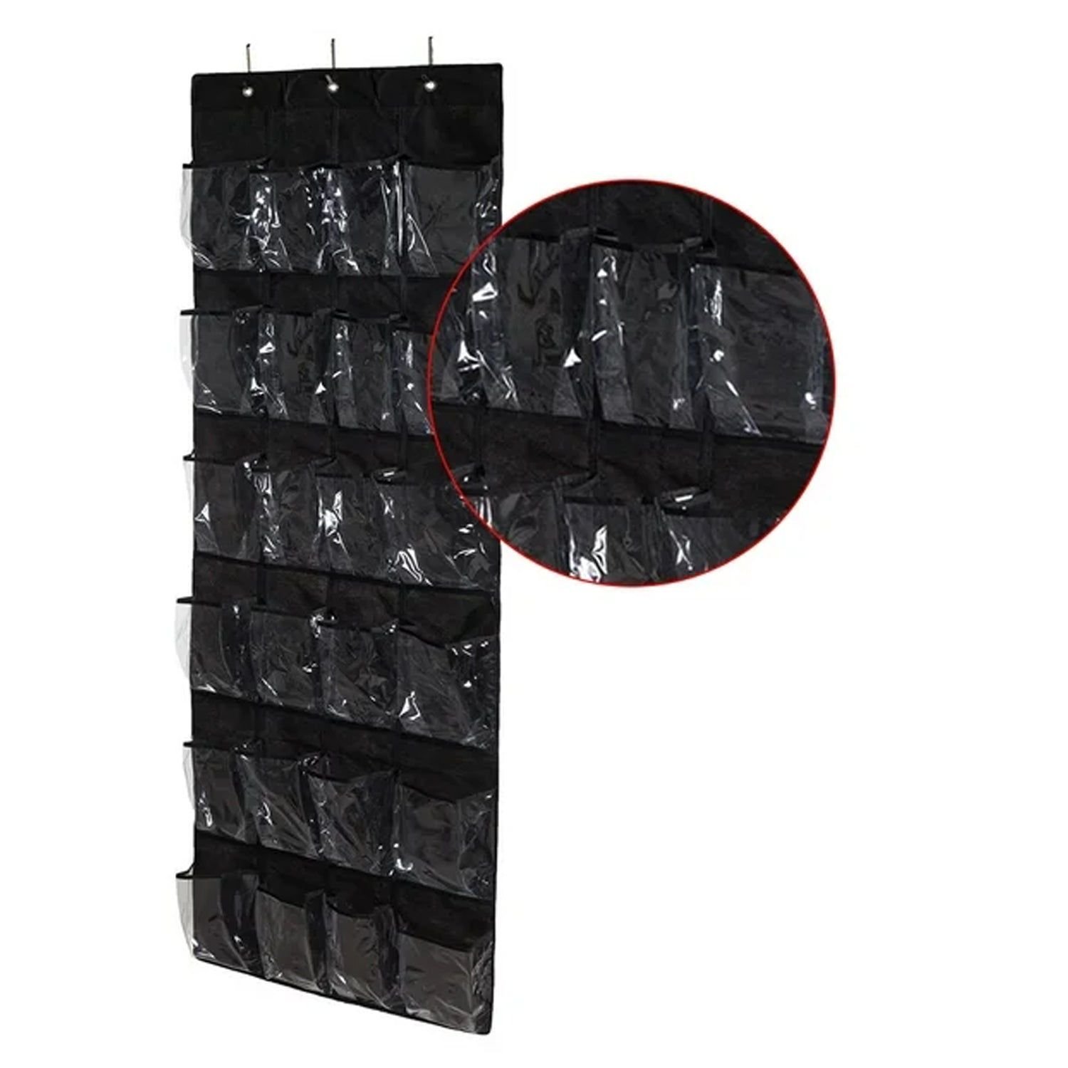 24 Grid Over the Door Shoe Organizer Rack Hanging Storage Space Saver (1 Pc) - Image 7