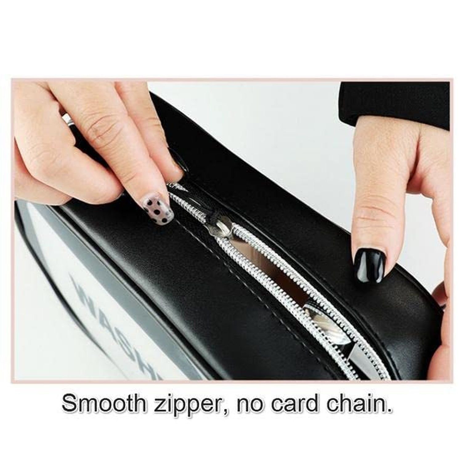 Medium Zippered Cosmetic Pouch, Toiletry Bag for Cosmetics (1 Pc) - Image 9