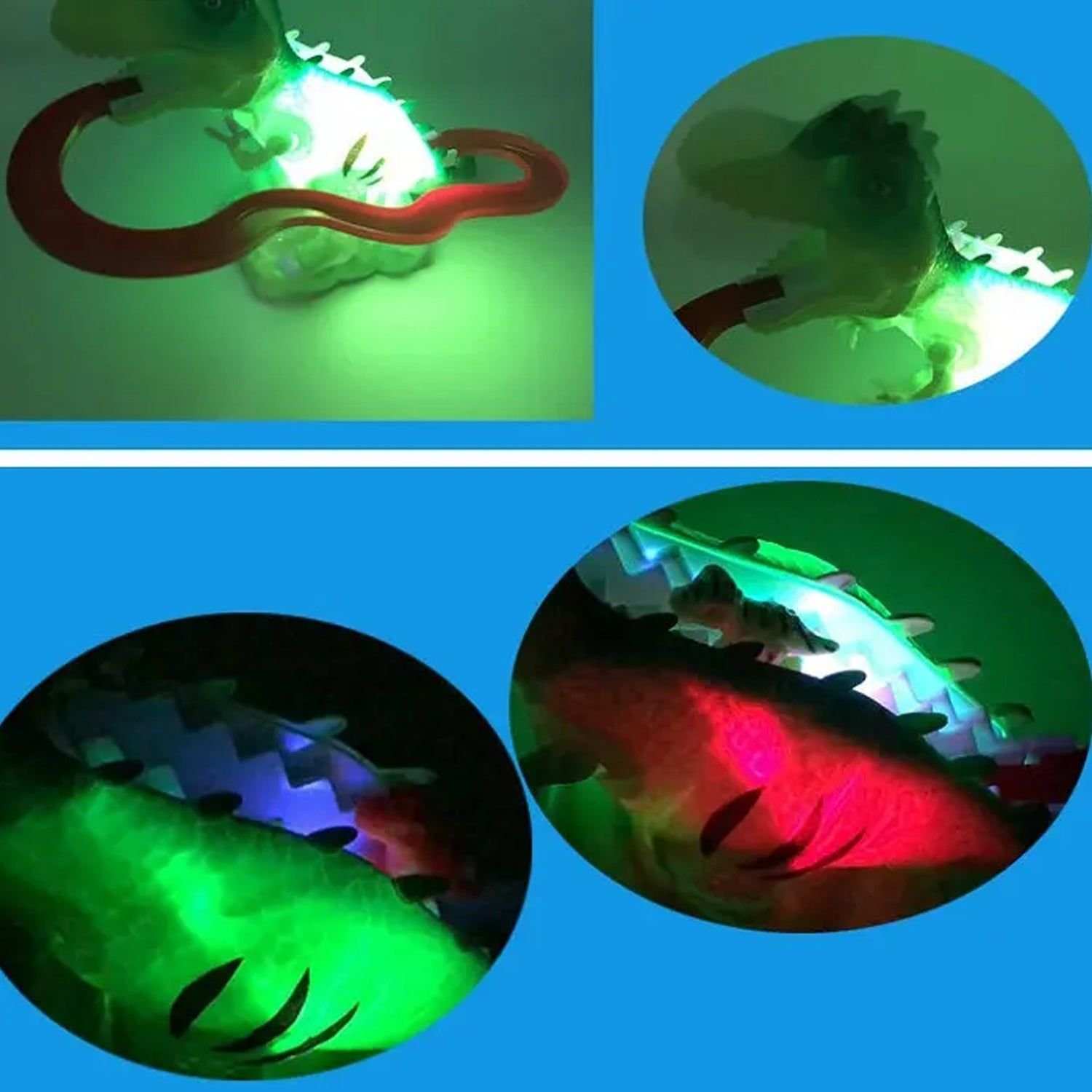 Children Electric Tracks Climb Stair Dinosaur Toys Glowing With Sound Kid Toy Animals Model Interactive Toys - Image 4