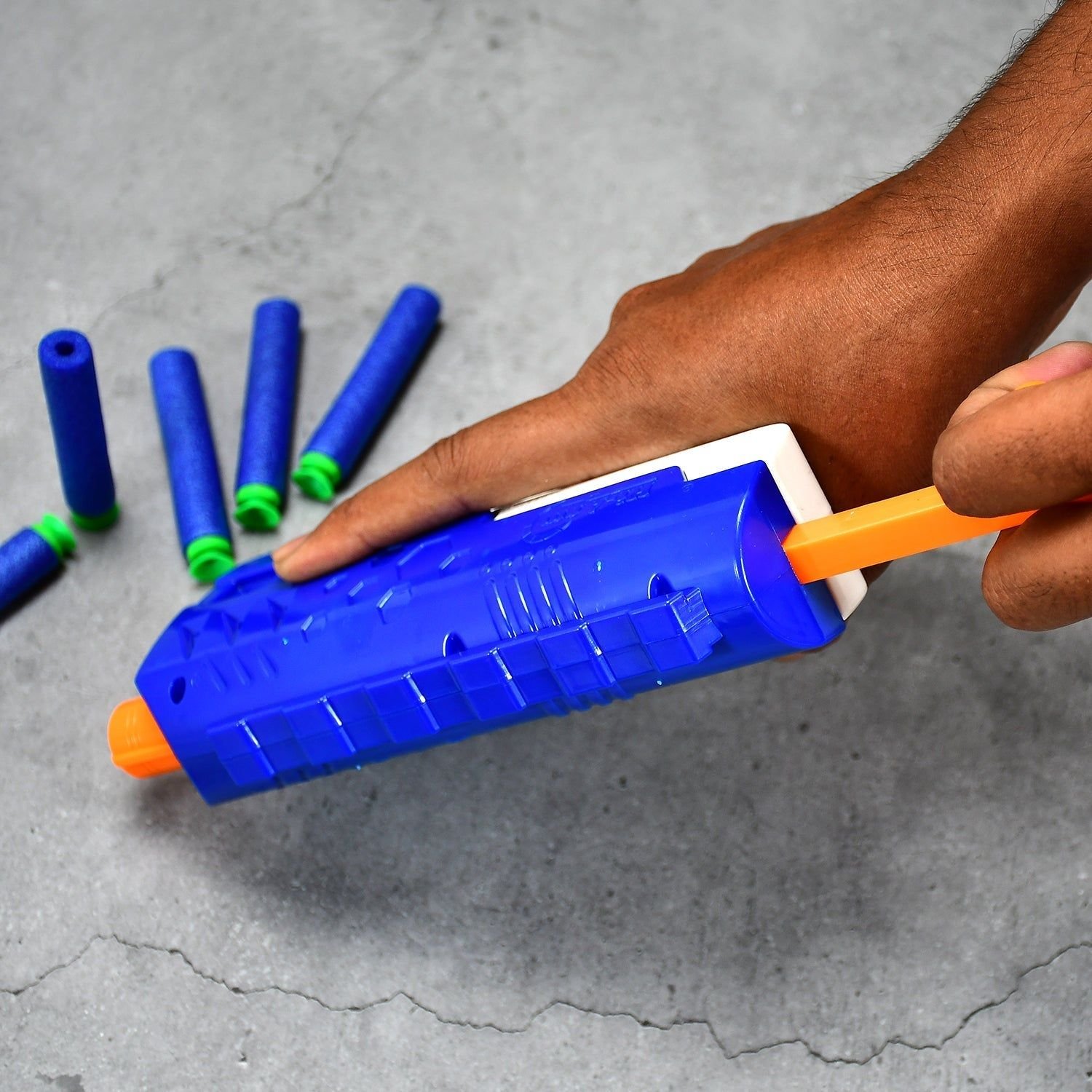 Hi-Arm Gun with 10x Foam Suction Bullets, ABS Plastic, Target Shooting - Image 2