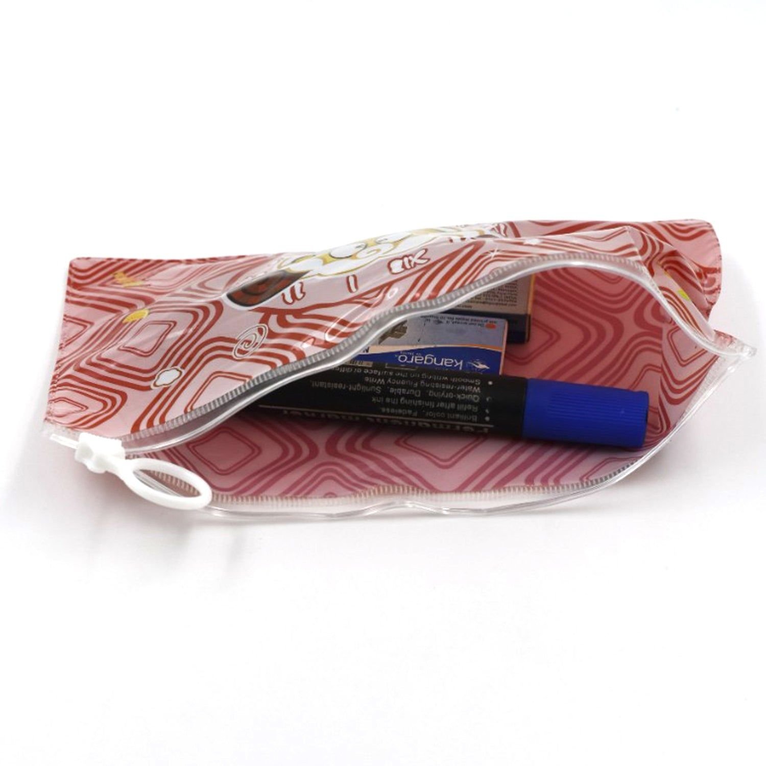 20 Pc Red Printed Pouch For Carrying Stationary Stuffs And All By The Students. - Image 8