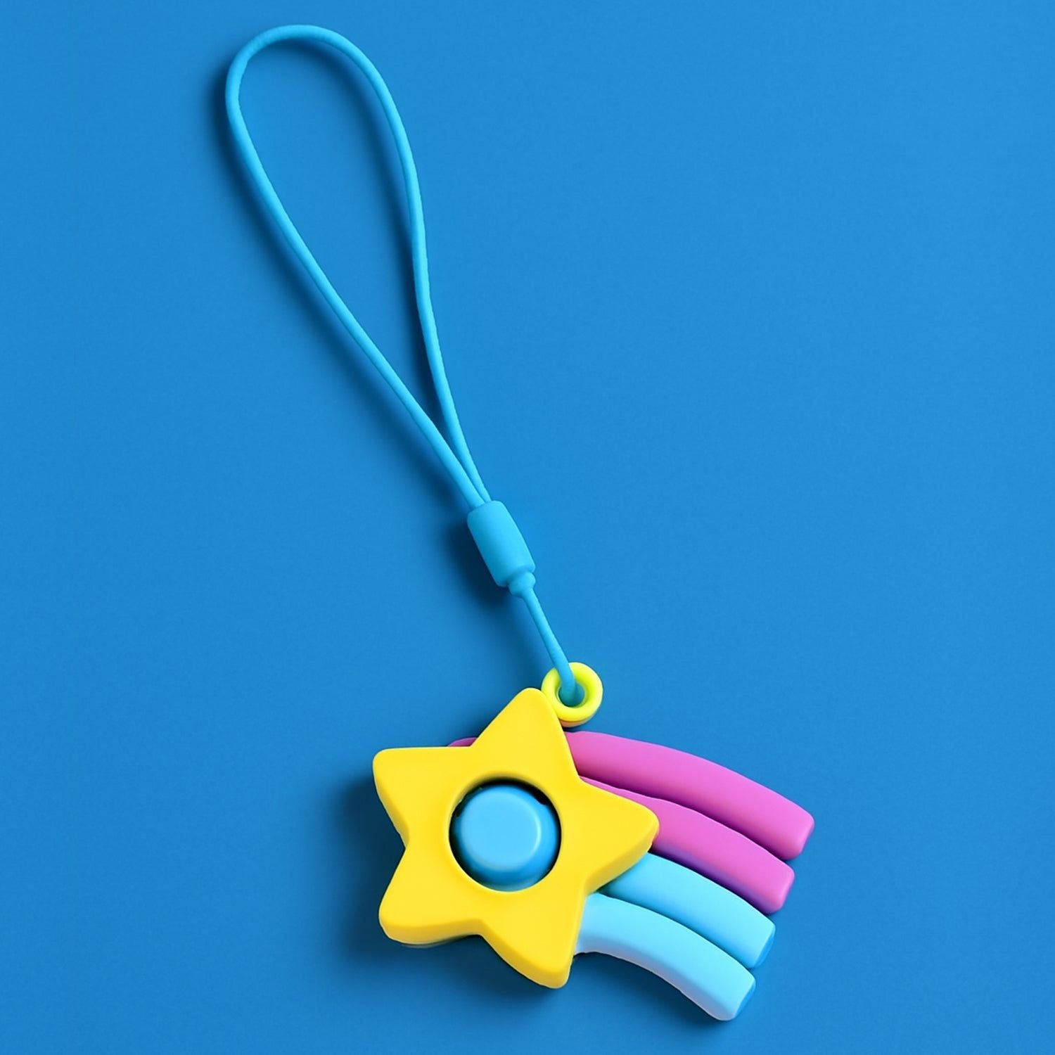 Stress Relief Silicone Push Fidget Toy Keychain for Kids (1 Pc) - Image 7