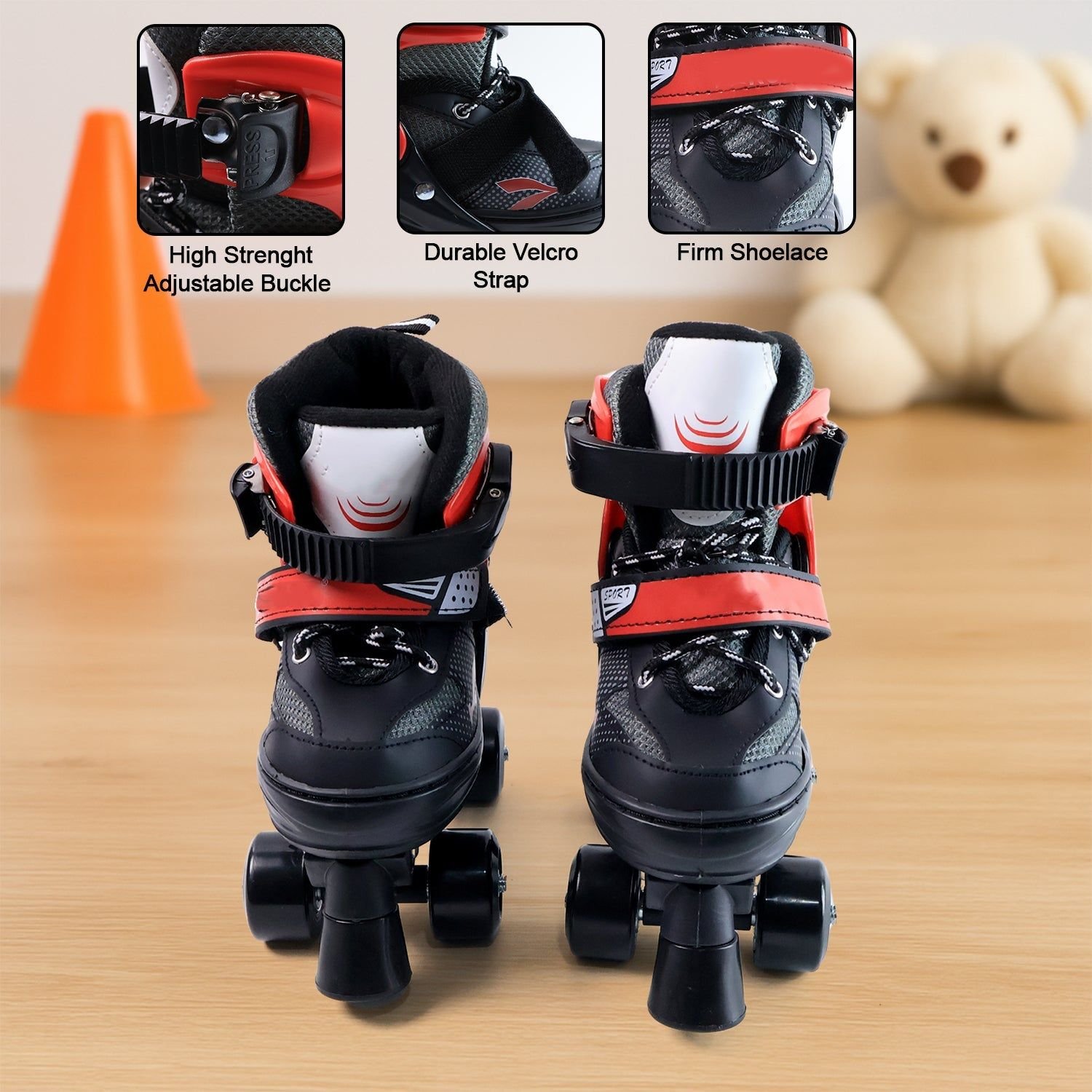 Adjustable Quad Roller Skates for Kids (1 Pair) - Image 6