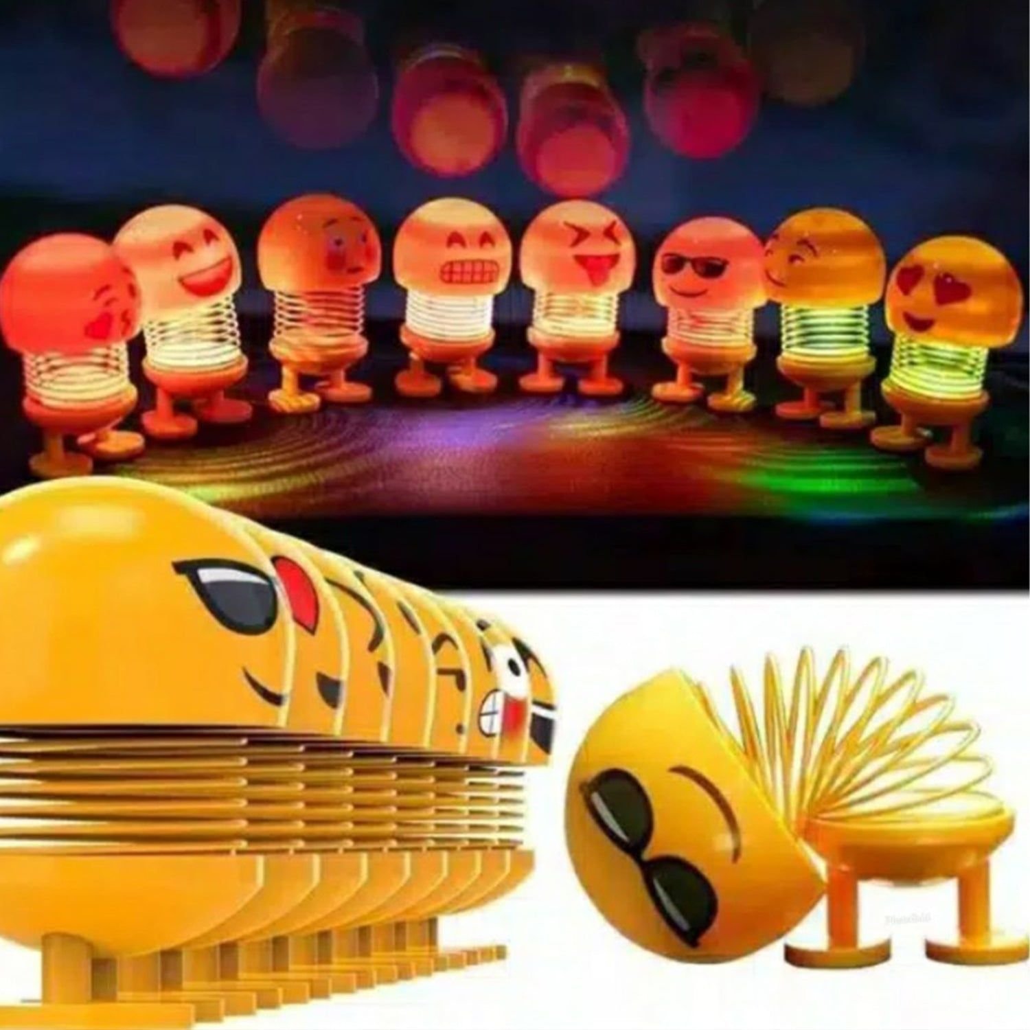 Emoji Shake Car Dashboard Doll Dance for Car interior Decoration With LED Light - Image 3