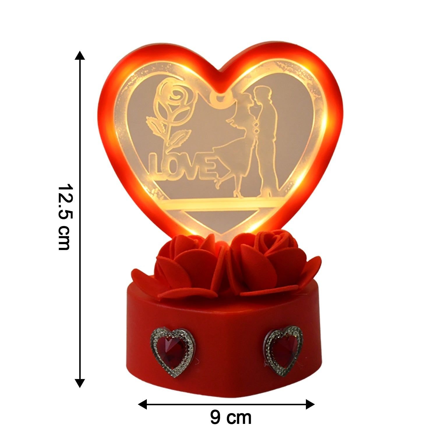 Heart-Shaped Love Couple Decorative Showpiece (1 Pc) - Image 6