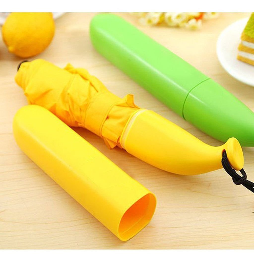 Stylish Banana Shaped Mini Foldable Umbrella - Image 7