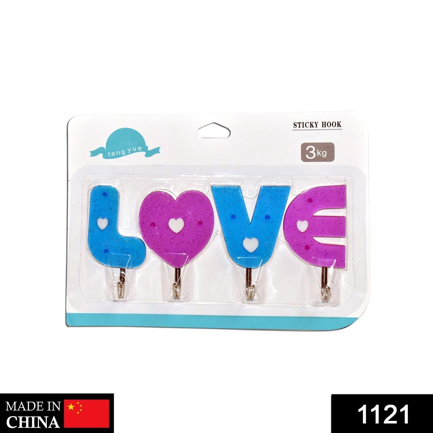 Love Shape Self Adhesive Hooks - Image 2